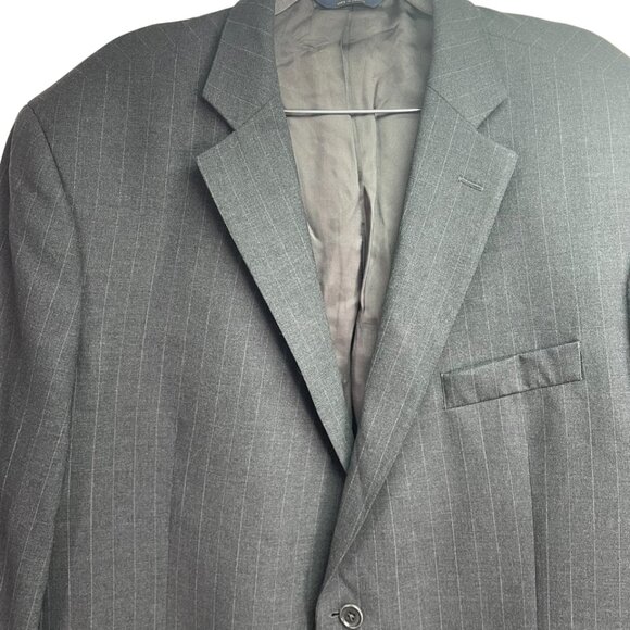 Brooks Brother's Mens Wool Blend Striped Dark Gray Blazer Size 48R - Picture 2 of 11